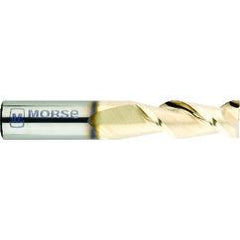 3/8" Dia. - 1-1/2" LOC - 3-1/2" OAL - .007 - .010 Radius 2 FL Carbide S/E HP End Mill-Bright - Exact Tool & Supply