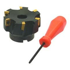 2" Dia - 3/4" Bore - 90° Indexable Face Mill Cutter - Exact Tool & Supply