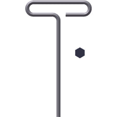 10 Pieces-3/32″-3/8″ T-Handle Style-6″ Arm-Hex Key Set with Plain Grip in Stand - Exact Tool & Supply