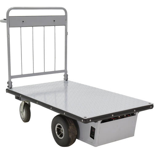 Electric Material Handling Cart 28 × 48 - No Sides - Exact Tool & Supply