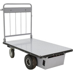 Electric Material Handling Cart 28 × 48 - No Sides - Exact Tool & Supply
