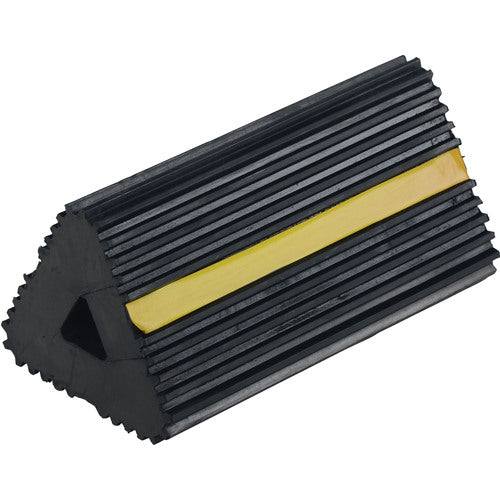 E x truded Rubber Wheel Chock 6.5 × 12 × 5.75 - Exact Tool & Supply