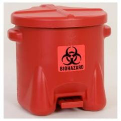 10 GAL POLY BIOHAZ SAFETY WASTE CAN - Exact Tool & Supply