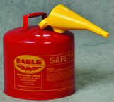 5 GAL TYPE I SAFETY CAN W/FUNNEL - Exact Tool & Supply