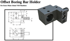 Offset Boring Bar Holder (For Emco Maier 16mm VDI Machines) - Part #: CNC86 E59.1625L - Exact Tool & Supply