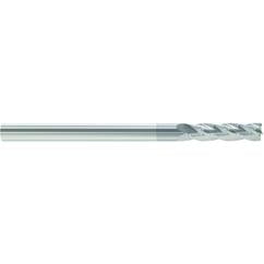 1/2 Dia. x 6 Overall Length 4-Flute Square End Solid Carbide SE End Mill-Round Shank-Center Cut-Uncoated - Exact Tool & Supply