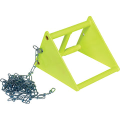 Steel Wheel Chock 10.5 Fluorescent Yl - Exact Tool & Supply