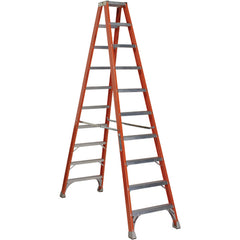 Fiberglass Twin Front Ladder 10 Step - Exact Tool & Supply