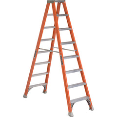 Fiberglass Twin Front Ladder 8 Step - Exact Tool & Supply