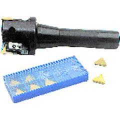 1-1/2'' Cutting Dia. x 3/4'' SH - Holds 3 Insert(s) - Indexable End Mill - Exact Tool & Supply
