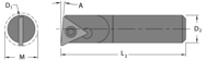 .360" Min - .312" SH - 6" OAL - Carbide Shank Boring Bar - Exact Tool & Supply