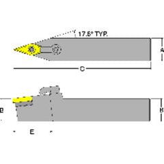 MVVNN16-3D - 1 x 1" SH Neutral - Turning Toolholder - Exact Tool & Supply