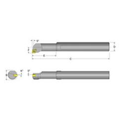 S08R-SCLPR-2 Right Hand 1/2 Shank Indexable Boring Bar - Exact Tool & Supply