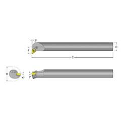 S16T-MDUNL-3 Left Hand 1" Shank Indexable Boring Bar - Exact Tool & Supply