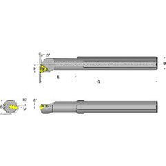 S08M-STUCR-2 Right Hand 1/2 Shank Indexable Boring Bar - Exact Tool & Supply