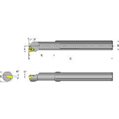 S12S-STUCR-3 Right Hand 3/4 Shank Indexable Boring Bar - Exact Tool & Supply