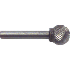 1/2 × 1/4″ SH Ball End Shape - HSS - Burr - Exact Tool & Supply