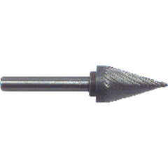 1/2 × 7/8 × 1/4″ SH 28° Cone Shape - HSS - Burr - Exact Tool & Supply