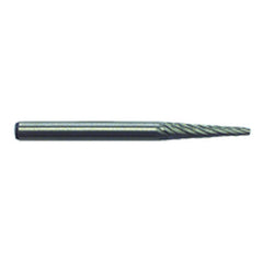 1/8 × 9/16 × 1/8″ SH Cone Shape - HSS - Burr - Exact Tool & Supply