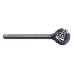 3/8 × 1/8″ SH Ball End Shape - HSS - Burr - Exact Tool & Supply