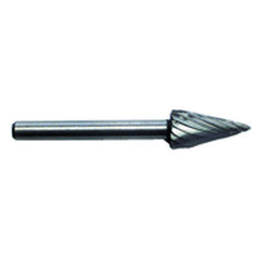 1/4 × 1/2 × 1/8″ SH Cone Shape - HSS - Burr - Exact Tool & Supply