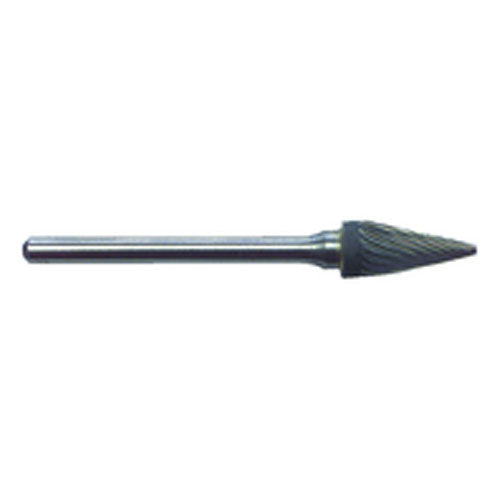 R22 1/4 × 1/2 × 1/8″ SH - Sgl Cut Tree Shape - CBD - Burr - Exact Tool & Supply