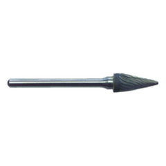 R22 1/4 × 1/2 × 1/8″ SH - Sgl Cut Tree Shape - CBD - Burr - Exact Tool & Supply