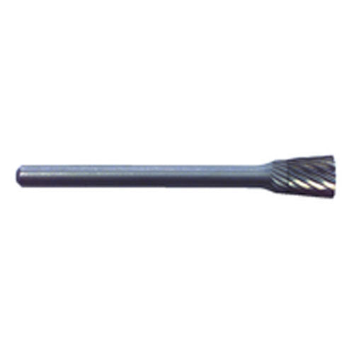 R23 1/4 × 1/4 × 1/8″ SH - Sgl Cut Invert Cone - CBD - Burr - Exact Tool & Supply