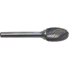 1/8 EdgeHog Elliptical Miniature Carbide Bur SE-41 Std Alt Diamond (Double) - Exact Tool & Supply
