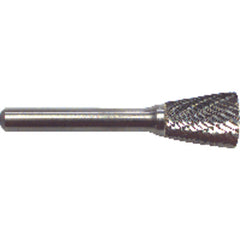 1/4 EdgeHog Back Taper Miniature Carbide Bur SN-51 Std Alt. Diamond(Double) - Exact Tool & Supply