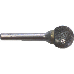SD1L6 1/4 × 7/32 × 1/4″ SH Dbl Cut Ball End - CBD - Burr - Exact Tool & Supply