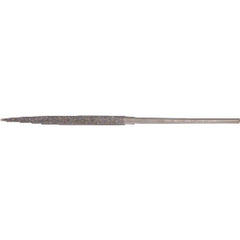 ‎Quality Import Diamond Needle File - 3″ Diamond Length-5-1/2″ Overal Length-100 Grit - Half Round - Exact Tool & Supply