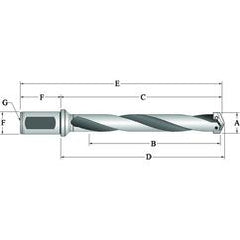 250Y0H-20FM Flanged T-A® Spade Blade Holder - Helical Flute- Series Y - Exact Tool & Supply