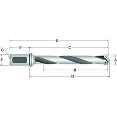 25015H-100F Flanged T-A® Spade Blade Holder - Helical Flute- Series 1.5 - Exact Tool & Supply