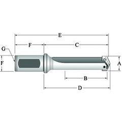 29020S-32FM Flanged T-A® Spade Blade Holder - Straight Flute- Series 2 - Exact Tool & Supply