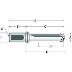 22040S-150F Spade Blade Holder - Straight Flute- Series 4 - Exact Tool & Supply