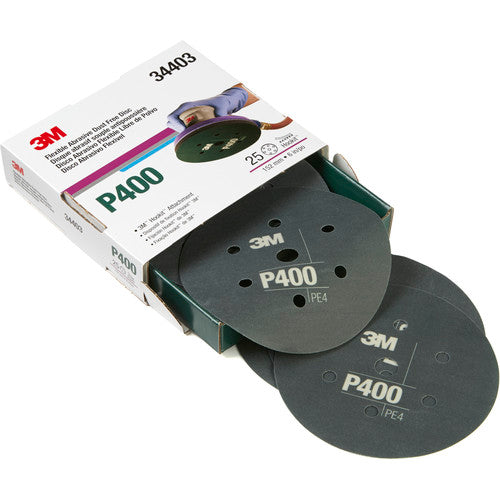 3M Hookit Flexible Abrasive Disc 270J 34410 6″ 7H Dust Free P2000 - Exact Tool & Supply