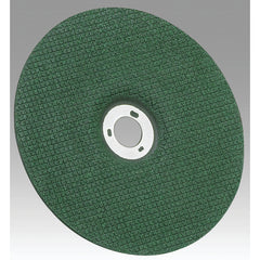 3M Green Corps Depressed Center Wheel 24 Grit 7″ × 1/4″ × 7/8″ - Exact Tool & Supply