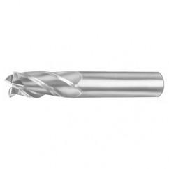 10mm Dia. x 72mm Overall Length 3-Flute Square End Solid Carbide SE End Mill-Round Shank-Center Cut-AlTiN - Exact Tool & Supply