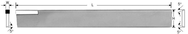 3/16 x 1 x 6" - RH Brazed Hard Steel - Cut-Off Blade - Exact Tool & Supply