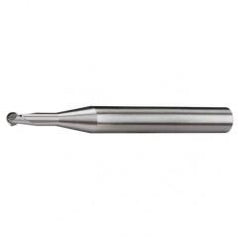 .4mm Dia. - 50mm OAL - AlTiN CBD-30° Helix-Ball Nose HP End Mill-2 FL - Exact Tool & Supply