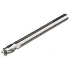 12mm Dia. x 130mm Overall Length 4-Flute Square End Solid Carbide SE End Mill-Round Shank-Center Cut-AlTiN - Exact Tool & Supply