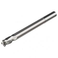 1/4 Dia. x 4 Overall Length 2-Flute Square End Solid Carbide SE End Mill-Round Shank-Center Cut-AlTiN - Exact Tool & Supply