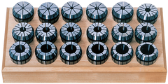 18 Pc. Collet Set - 3/32 to 3/4" - ER32 Style-Round Open - Exact Tool & Supply