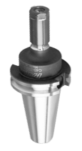 Double Angle V-Flange Collet Chuck- CAT40 SH; 2.95" Proj - Exact Tool & Supply