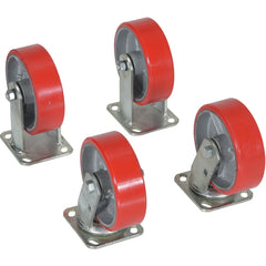 6″ × 2″ Poly-On-Steel Caster Kit 4.8K - Exact Tool & Supply