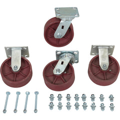 6″ × 2″ Ductile Steel Caster Kit 8K - Exact Tool & Supply