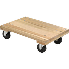 Hardwood Dolly Solid Deck 1.2K lb 16 × 24 - Exact Tool & Supply