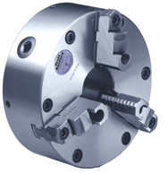 Steel Body Setrite Universal Chuck - 5" Plain Mount; 3-Jaw - Exact Tool & Supply