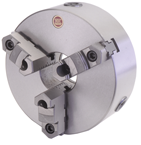 12" 3 Jaw Self Centering Scroll Chuck; Flatback; Steel Body; Top Reversible Jaw - Exact Tool & Supply